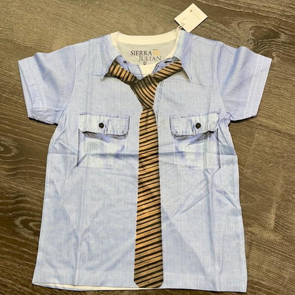 Sierra Julian Boys Unique Tie T-shirt - Picture 1 of 4